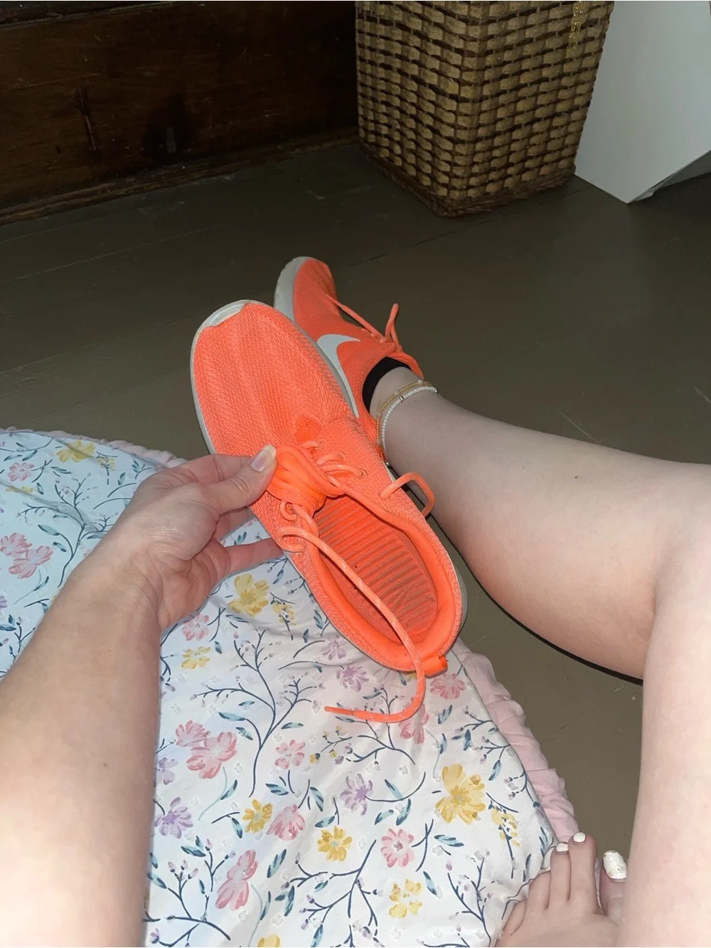 Well Worn Nike ‘Roshe One’ In Bright Coral
